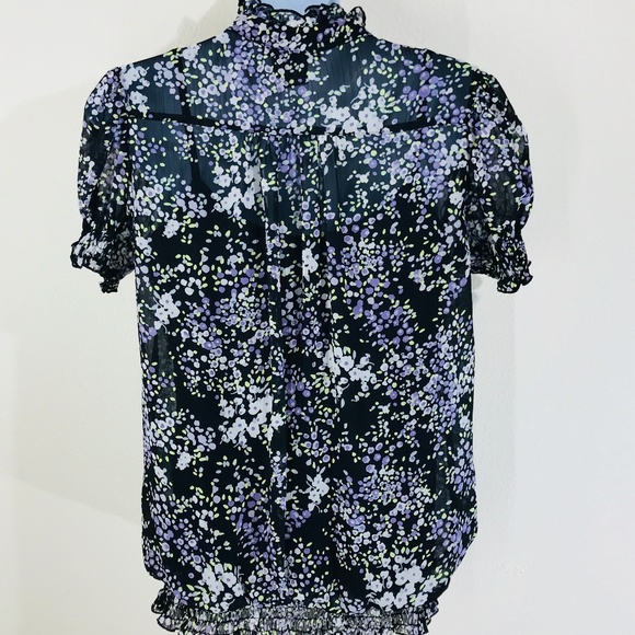 SOLD Maybe Floral Print Blouse Collar Size L - Picture 4 of 5